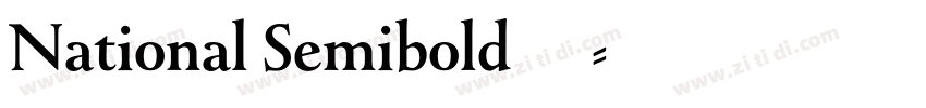 National Semibold 粗体字体转换
